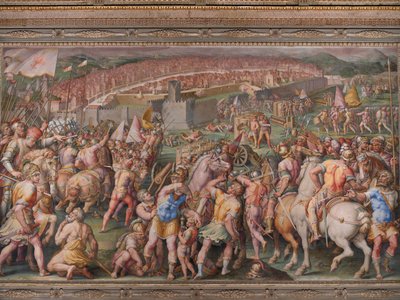 The Storming of the Fortress of Stampace in Pisa by Giorgio Vasari